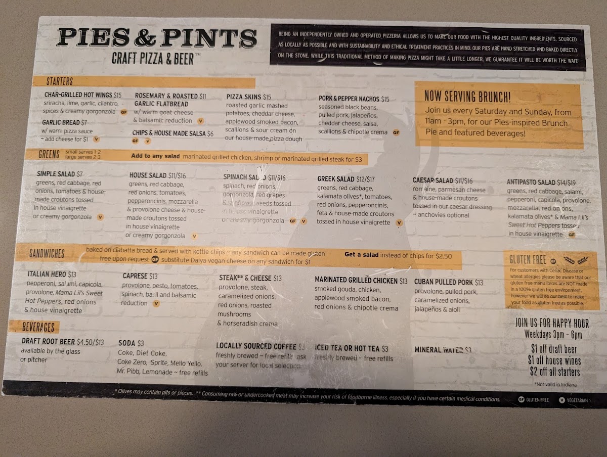 Menu Pies & Pints - Fayetteville, Wv-6